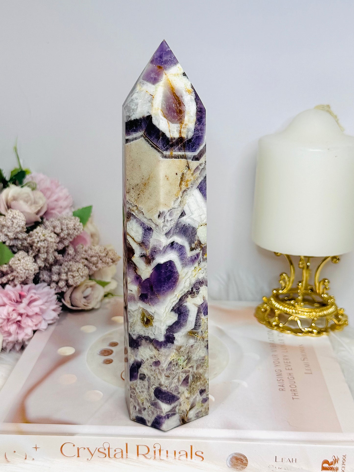 Large Dream | Chevron Amethyst Tower 20.5cm 742g