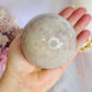 Stunning Large Natural Druzy Pink Amethyst Sphere On Stand 601grams