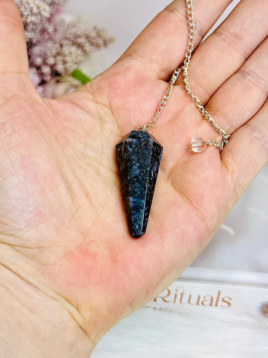 Indigo Gabbro Pendulum in Gift Bag