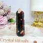 Red Moss Agate Druzy Tower 8cm