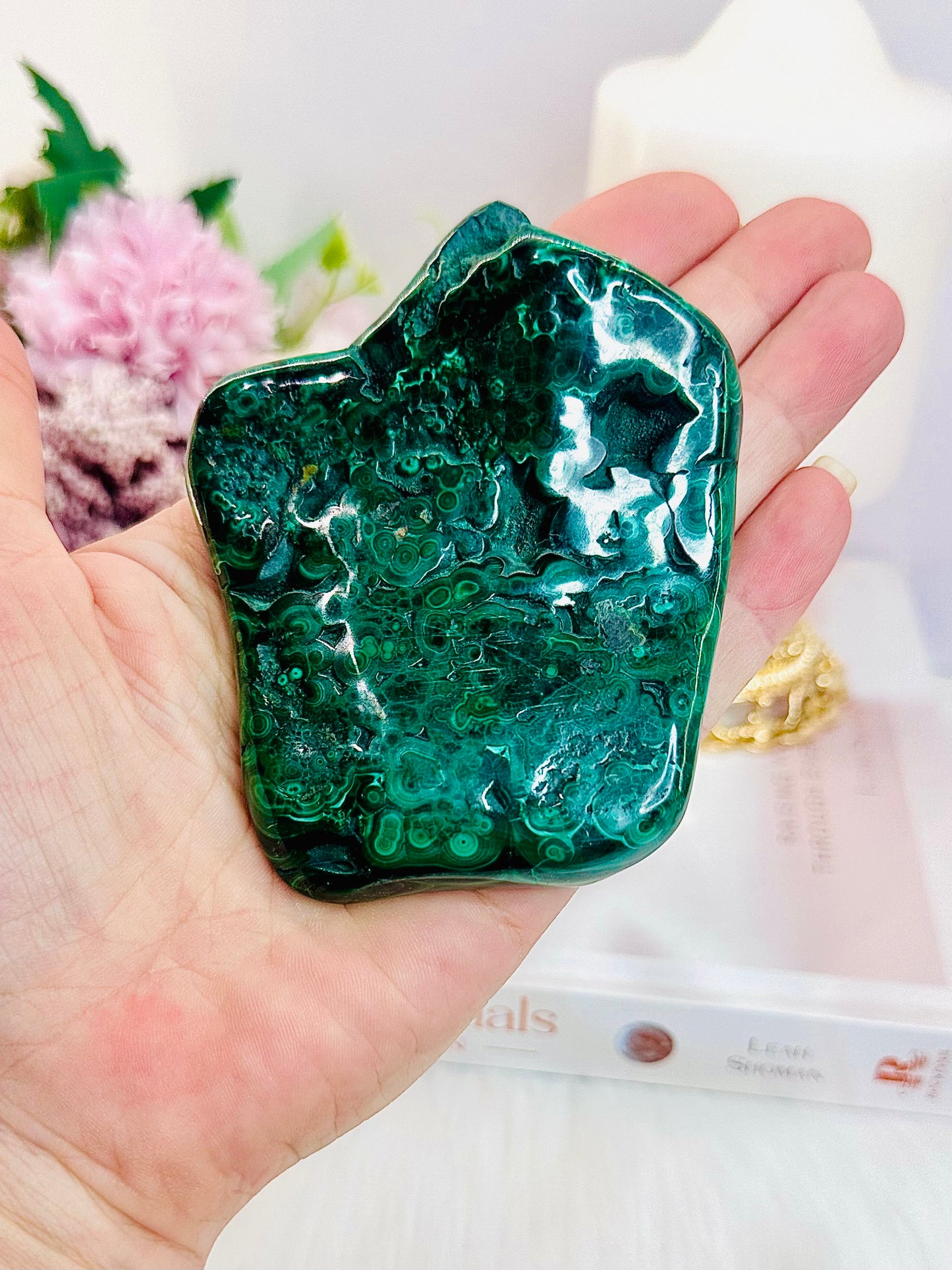 Amazing Natural Polished Malachite Freeform 9cm 174grams From Congo