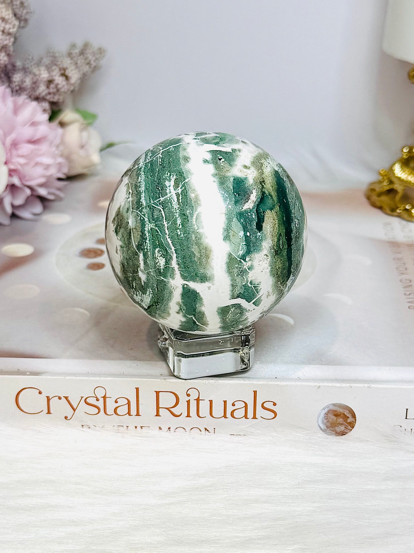 Unicorn Jasper Sphere on Stand 238g