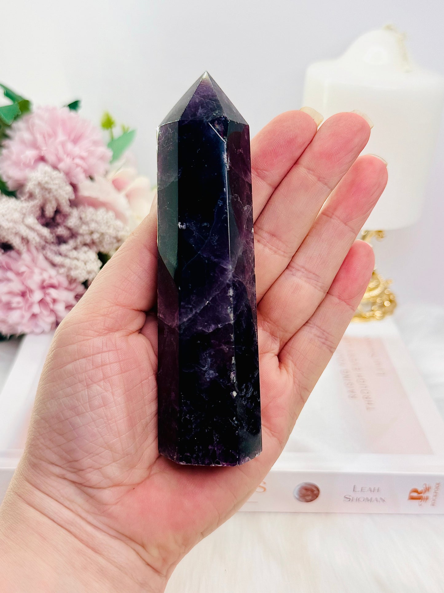 Purple Fluorite Chunky Tower 12.5cm