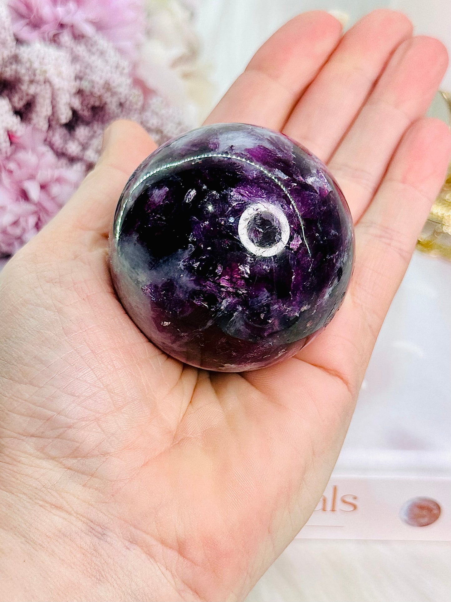 The Most Absolutely Divine Purple Mica Sphere 231grams On Stand $90