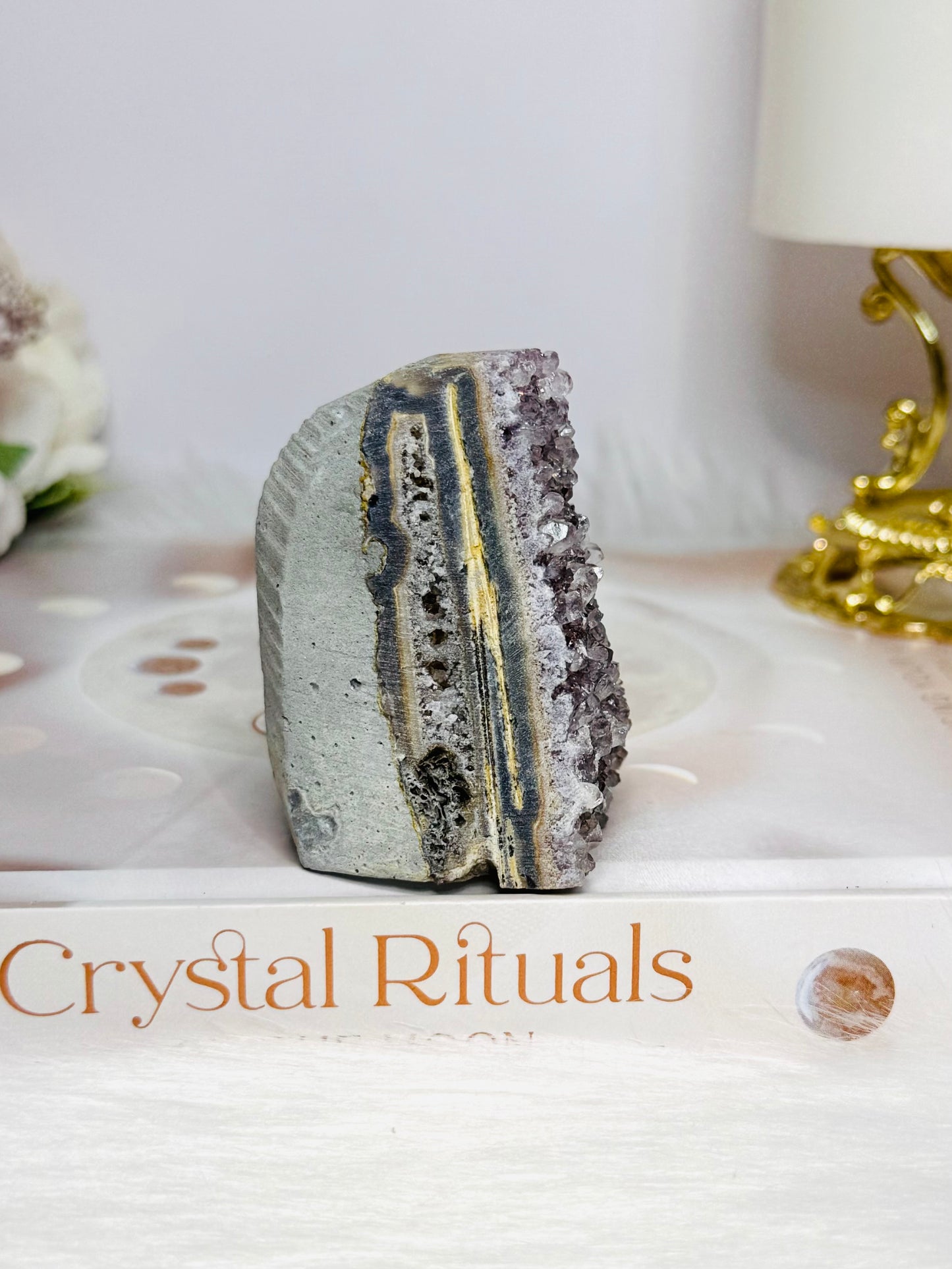 Amethyst Base Cut Cluster 6cm