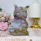 Ocean Jasper Cat Carving 13cm