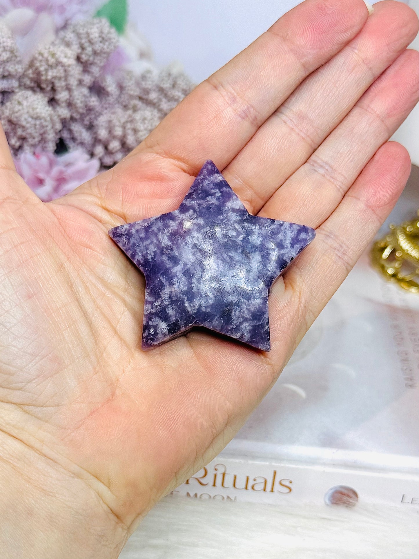 Lepidolite Carved Star