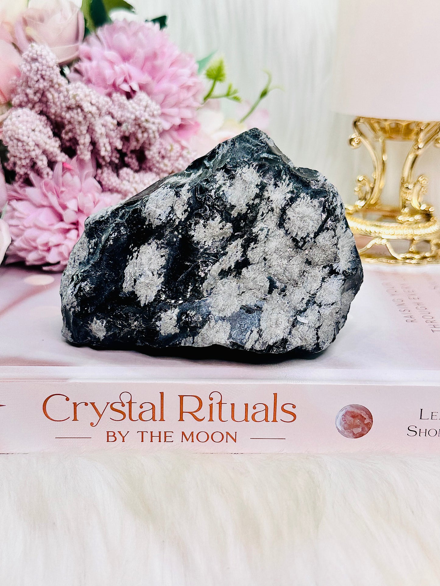 Balance The Mind Body & Spirit ~ Natural Black Snowflake Obsidian Specimen 368grams