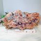 High Grade Pink Amethyst Druzy Slab on Stand 1.2KG 27.5cm