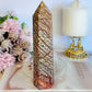 Gorgeous Large 17.5cm Leopardskin Jasper Tower