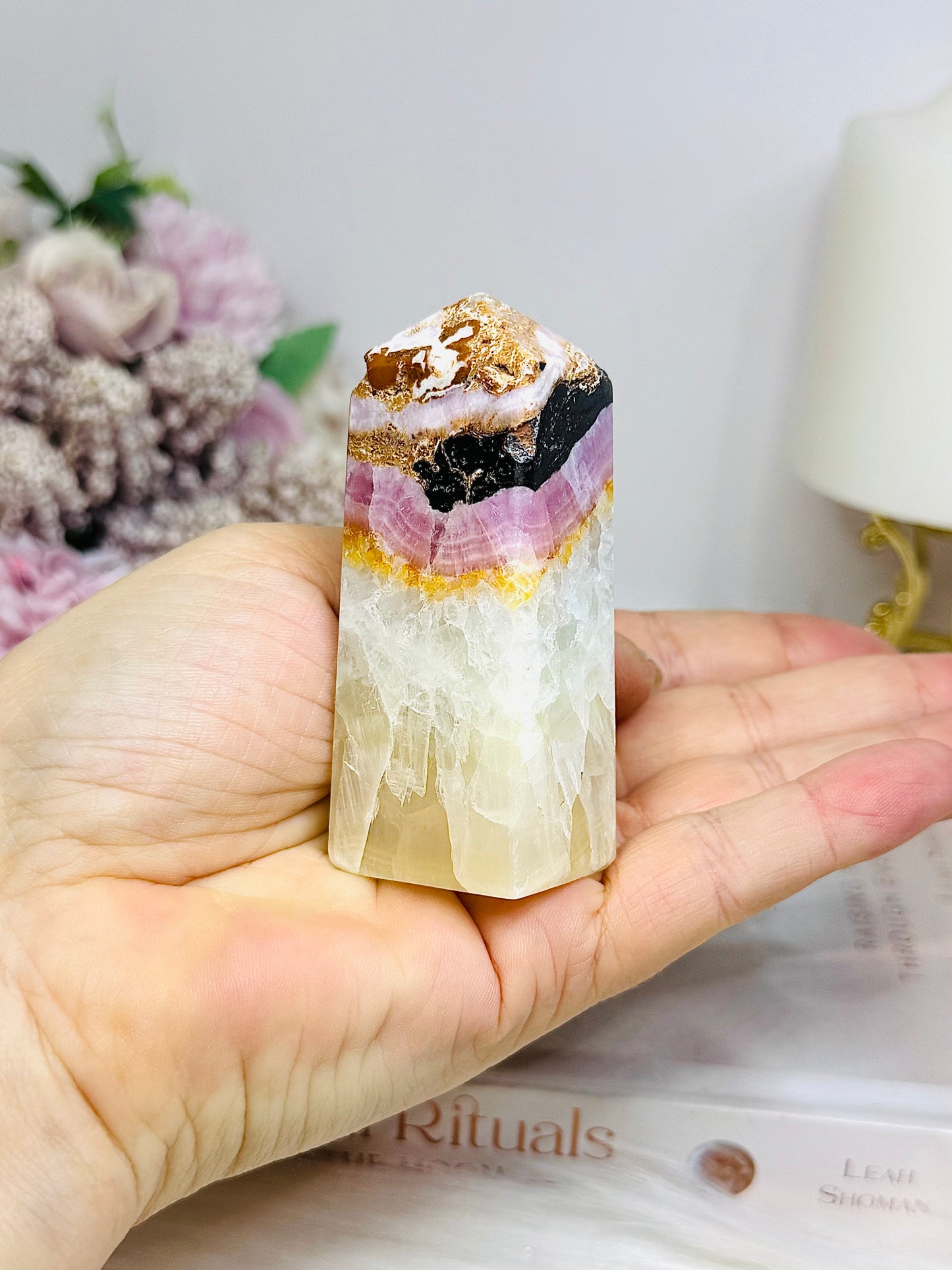 Pink Aragonite Tower 7cm 141g