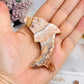 Crazy Lace Agate Carved Dolphin 7cm