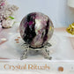 High Grade Pink Tourmaline Sphere On Stand 280g