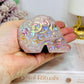 Angel Aura Rose Quartz Filigree Skull 8.5cm 349g