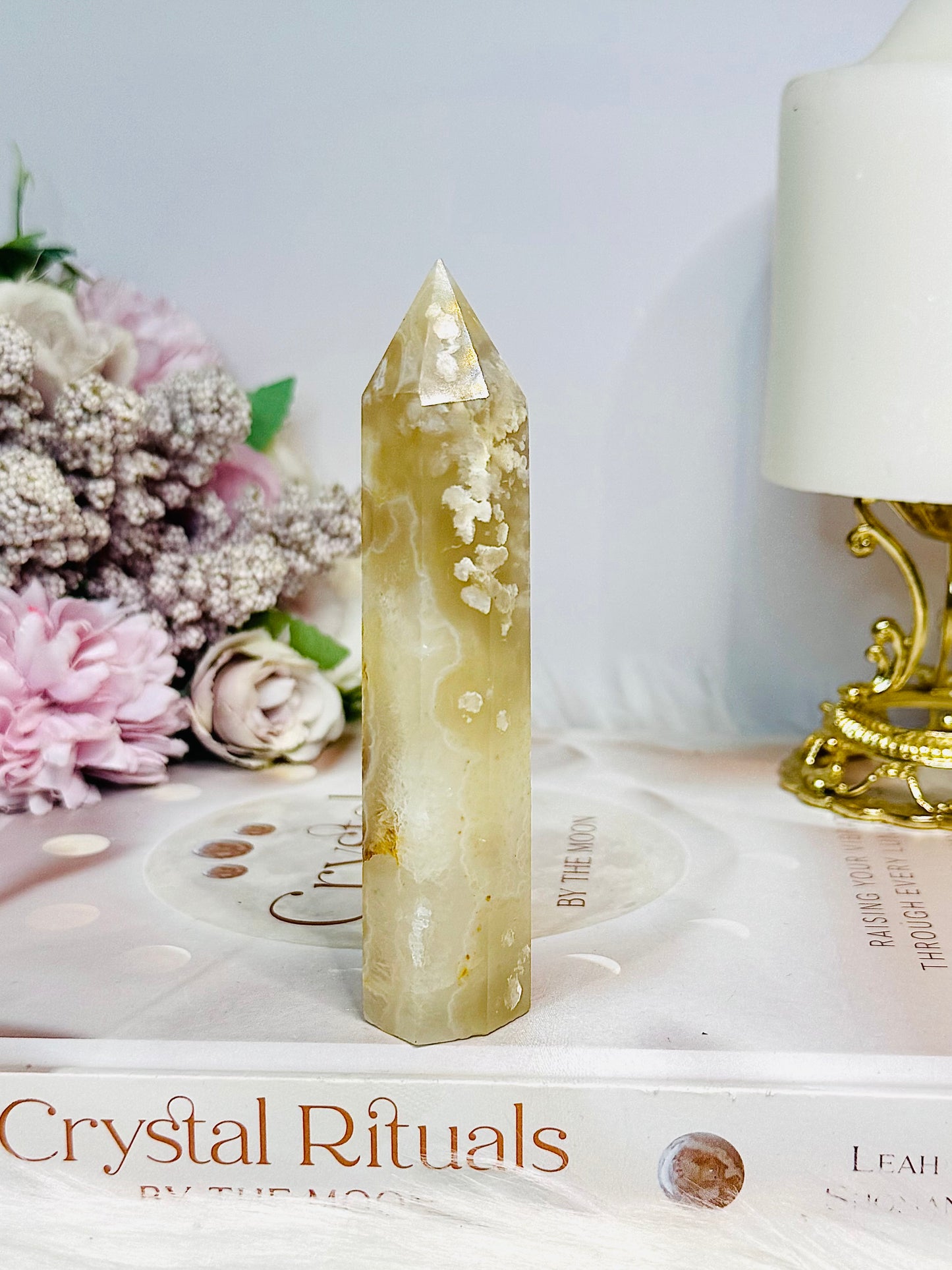 Flower Agate Tower 10.5cm
