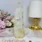 Clear Quartz Tower with Rainbows 12.5cm
