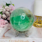 Large Green Fluorite Sphere on Stand 1.45KG