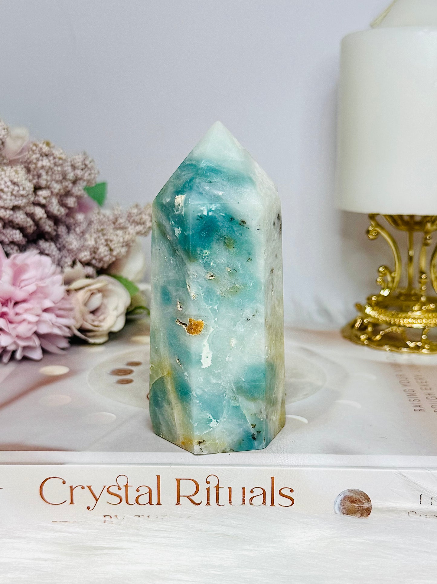 Sky Blue Quartz Chunky Tower 10cm