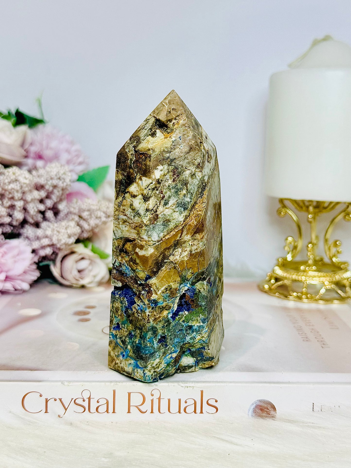 Natural Azurite Chunky Tower 12cm 362g
