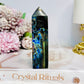 High Grade Labradorite Tower Full of Flash 9.5cm