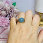 Adjustable Aquamarine Silver Ring in Gift Bag