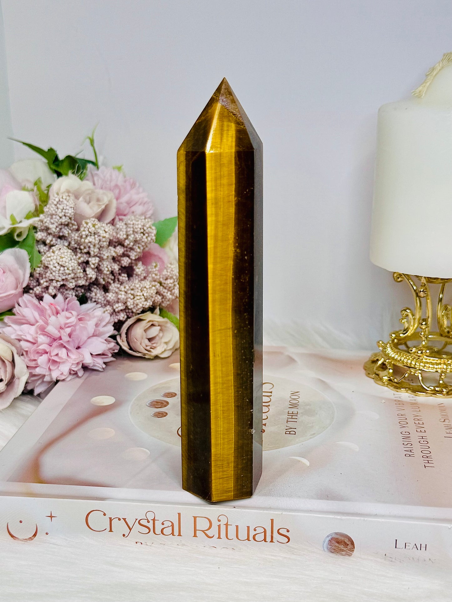 Large Tigers Eye Tower 15.5cm
