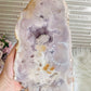 Statement Piece ~ Huge Pink Amethyst Druzy Chunky Butterfly Wings On Stand 33cm x 34cm 4.2KG