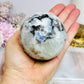 Large Rainbow Moonstone Sphere with Blue Flash 464g