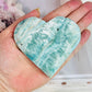 High Grade Blue Caribbean Calcite Carved Heart 9cm