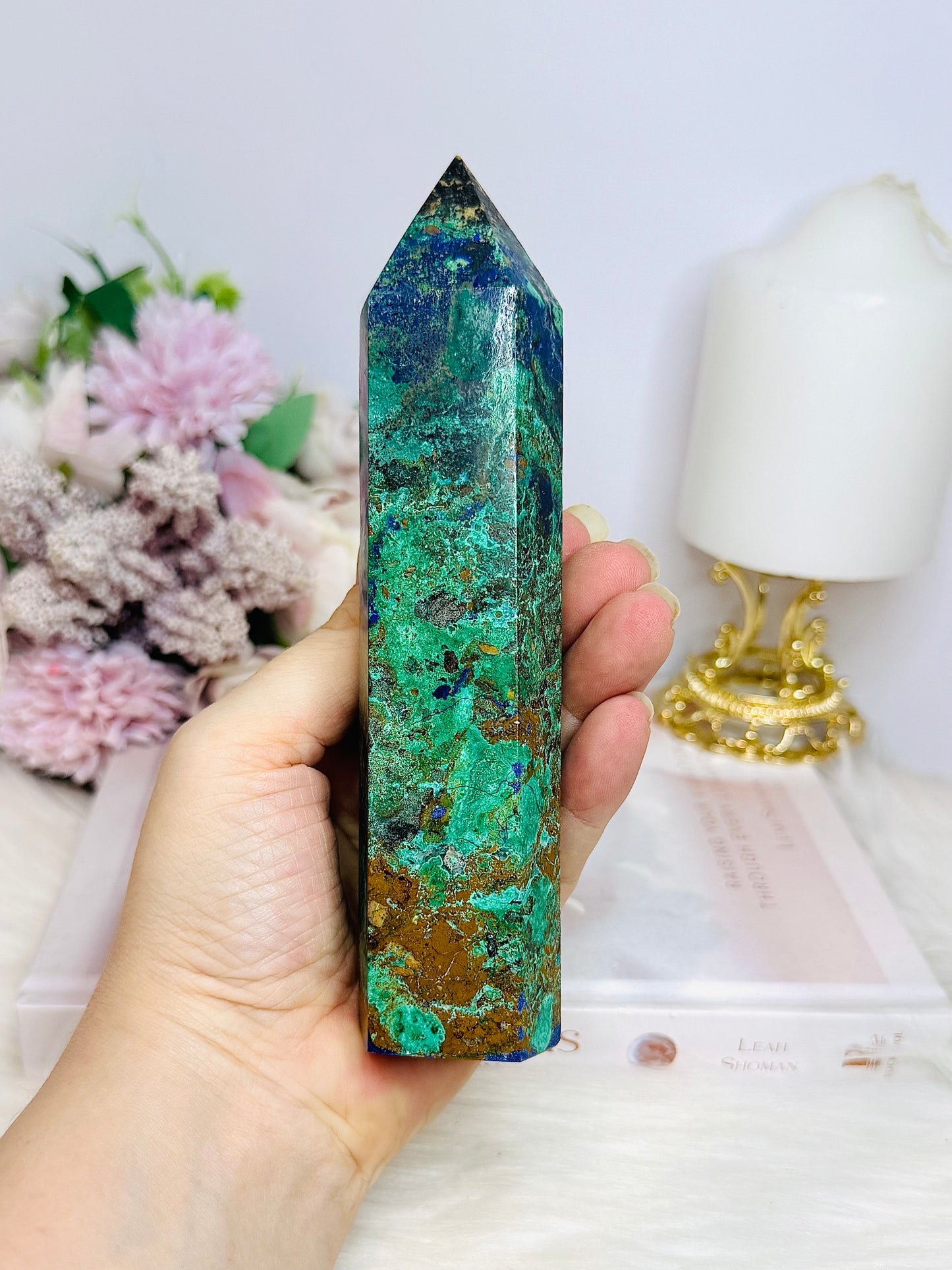 High Grade Azurite | Malachite Tower 16cm