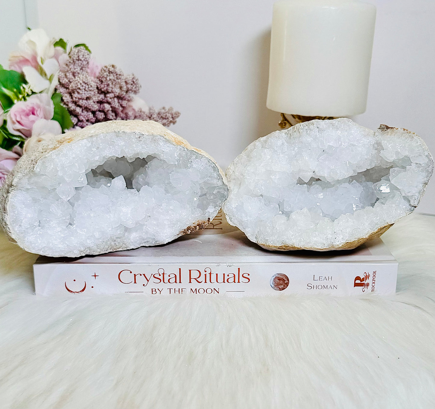 Large 1.55KG Natural Moroccan Geode Quartz Set