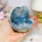 Large Blue Celestite Cluster on Stand 668g