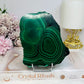 Large Thick Natural AAA Malachite Slab From Congo On Stand 12cm 489g