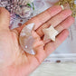 Flower Agate Carved Moon & Star