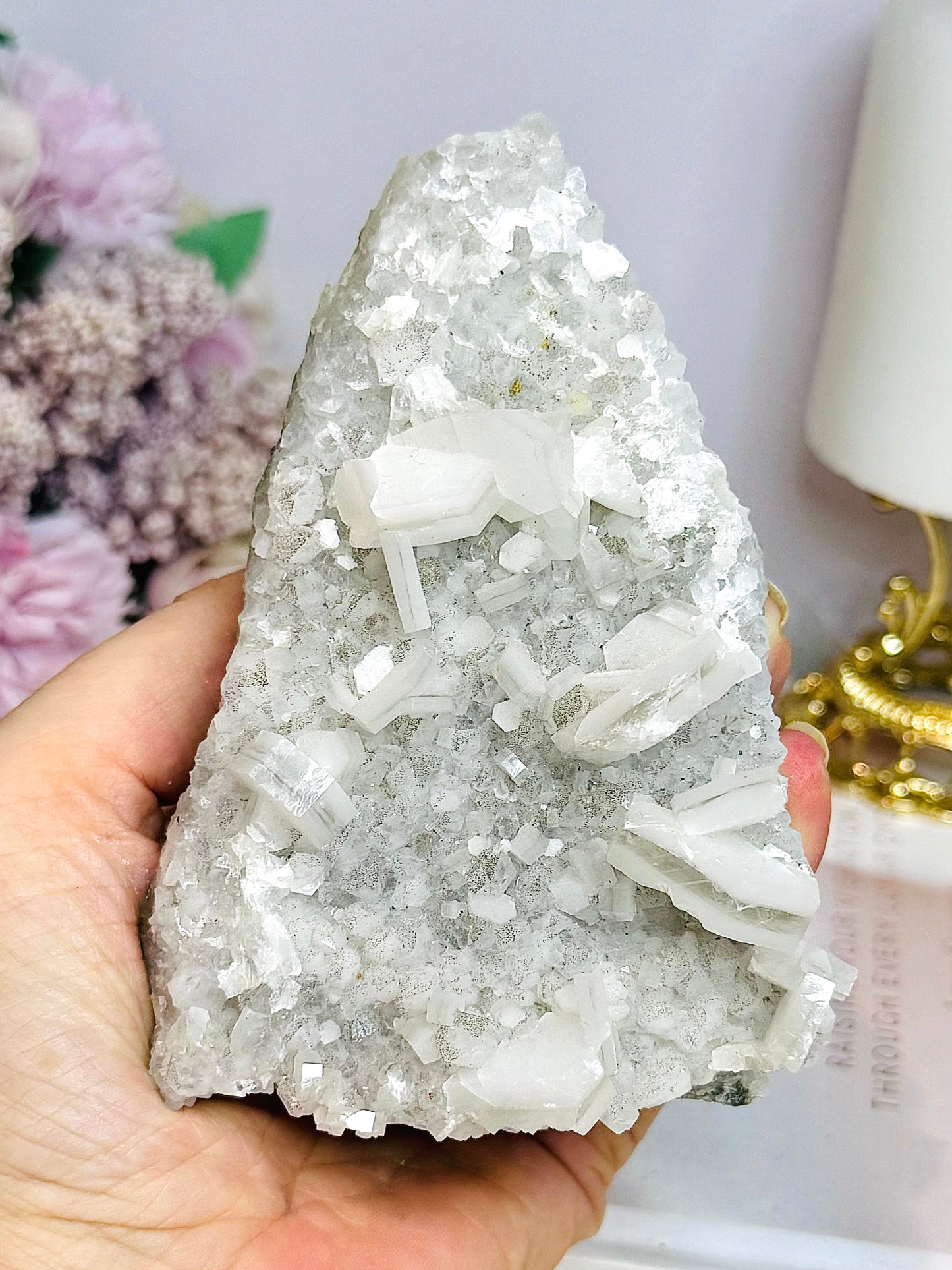White Sandwich Calcite Specimen | Slab 11cm