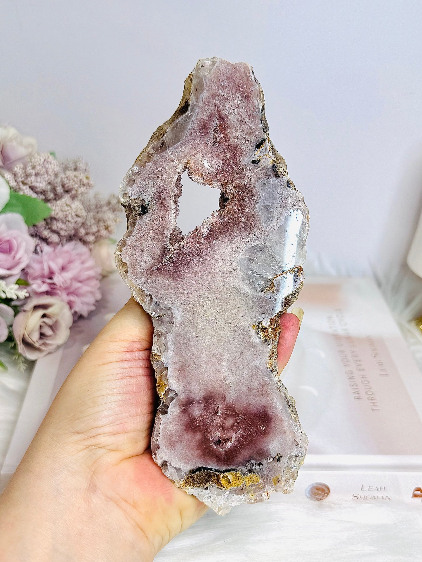 Druzy Pink Amethyst Slab 18cm 314g