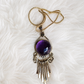 Amethyst Fringe Pendant Necklace