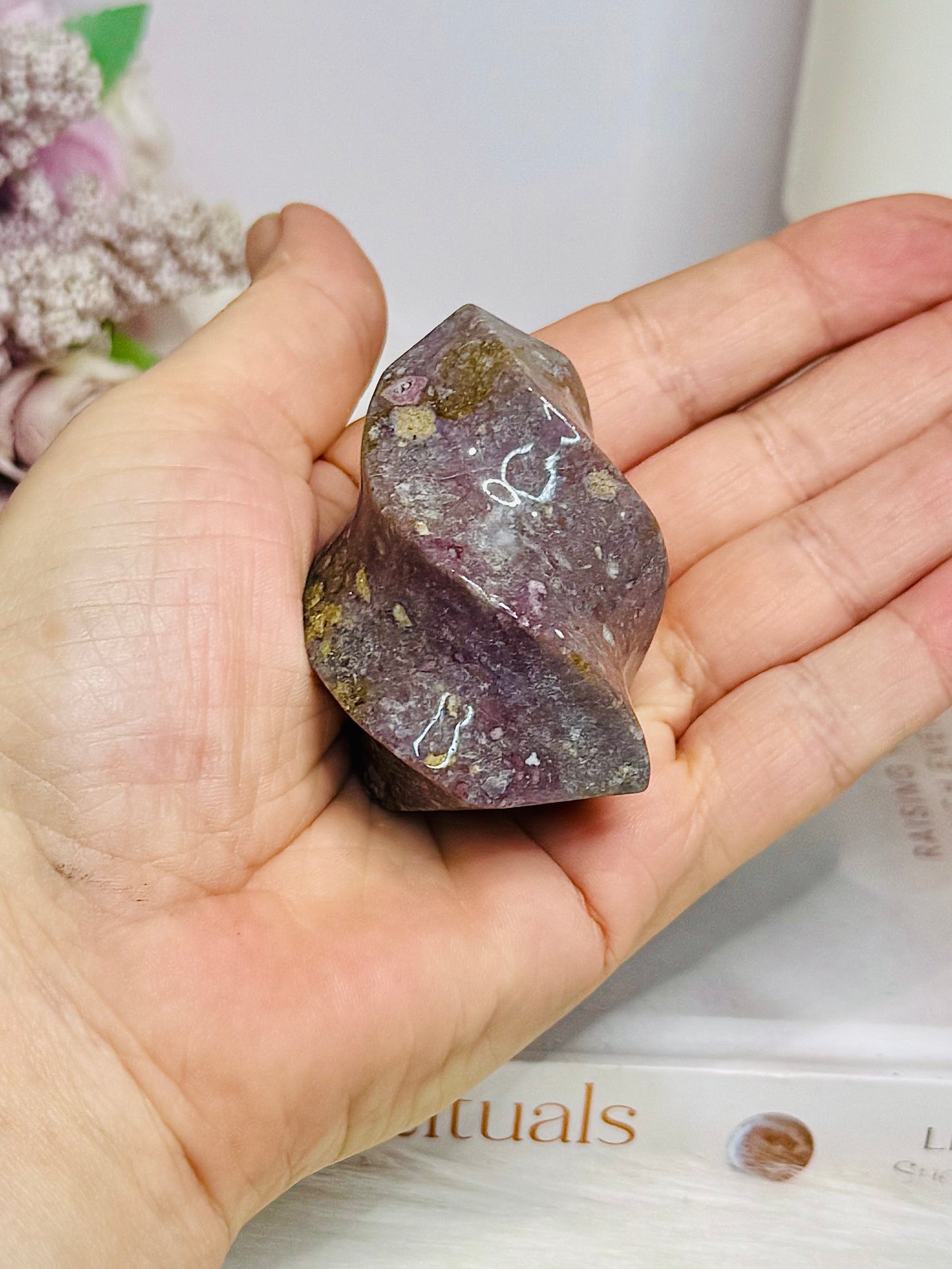Ocean Jasper Carved Flame 5.5cm