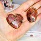 High Grade Golden Sunstone Carved Heart & Palmstone Set