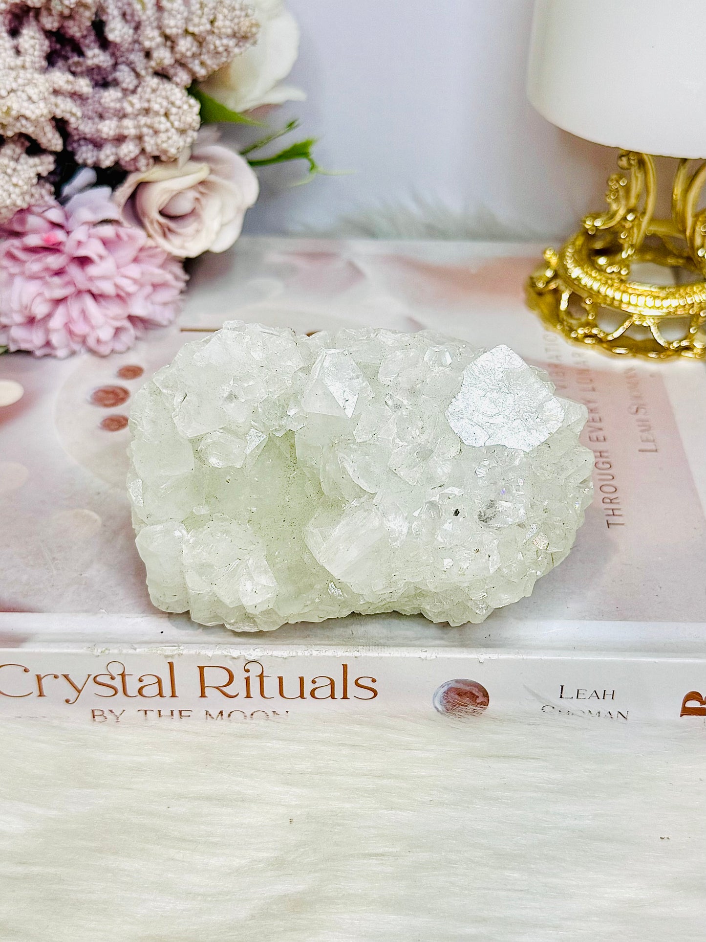 High Grade Apophyllite Natural Cluster 9.5cm 334g