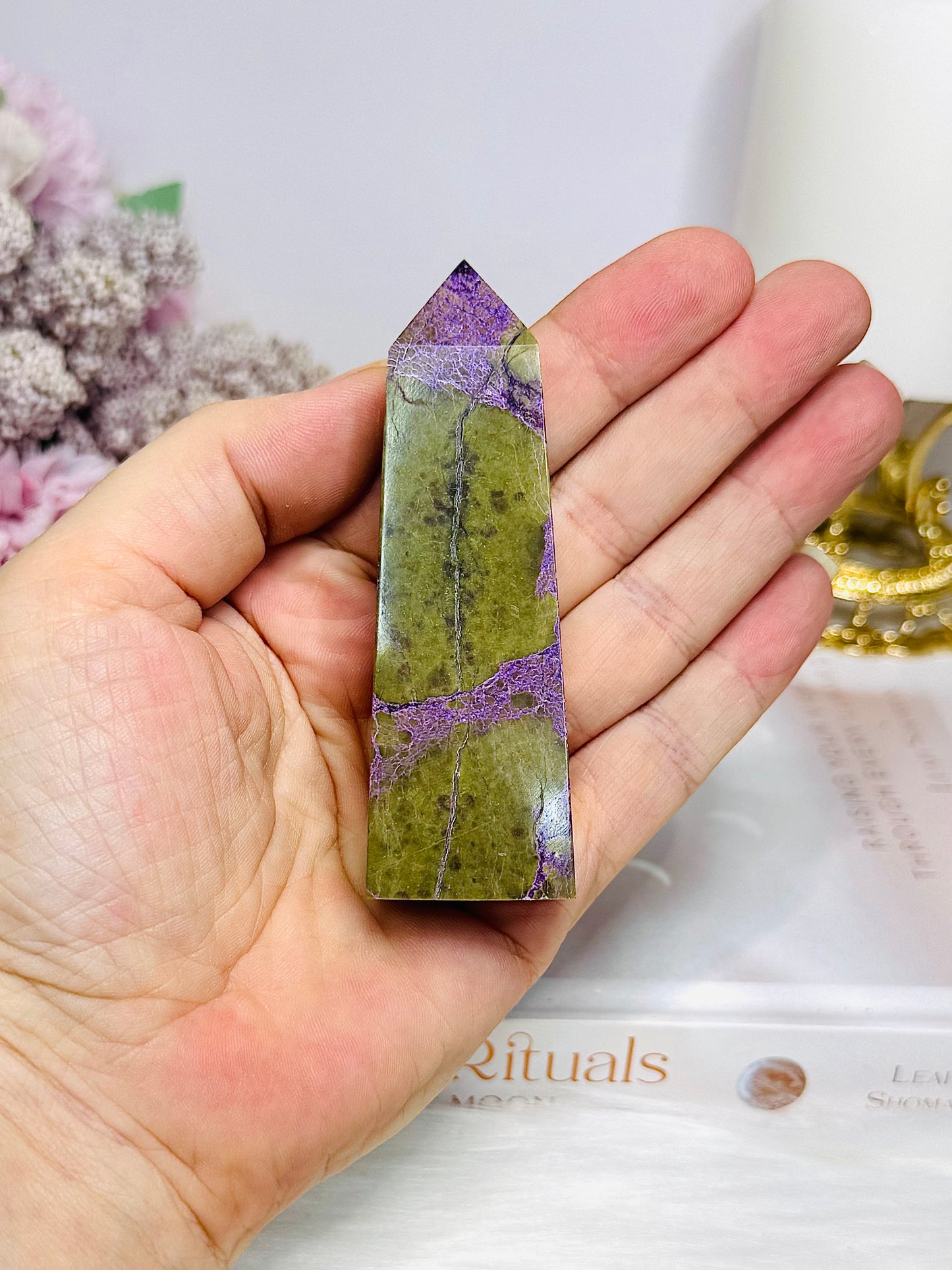 Rare Natural Stitchtite | Atlantisite Tower 8.5cm
