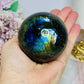 Large Labradorite Sphere with Purple Flash 428g