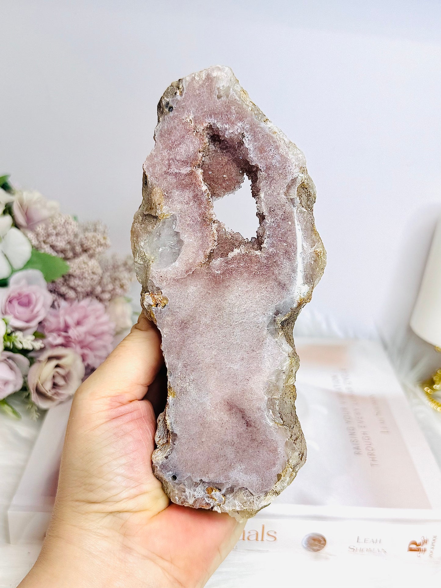 Druzy Pink Amethyst Slab 18cm 314g
