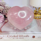 Stunning Large Puffy 10cm Pink Rose Quartz Carved Heart Crystal On Stand