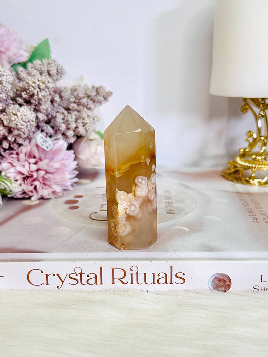 Flower Agate Small Tower 7.5cm
