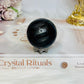 Silver Sheen Obsidian Sphere on Stand 109g