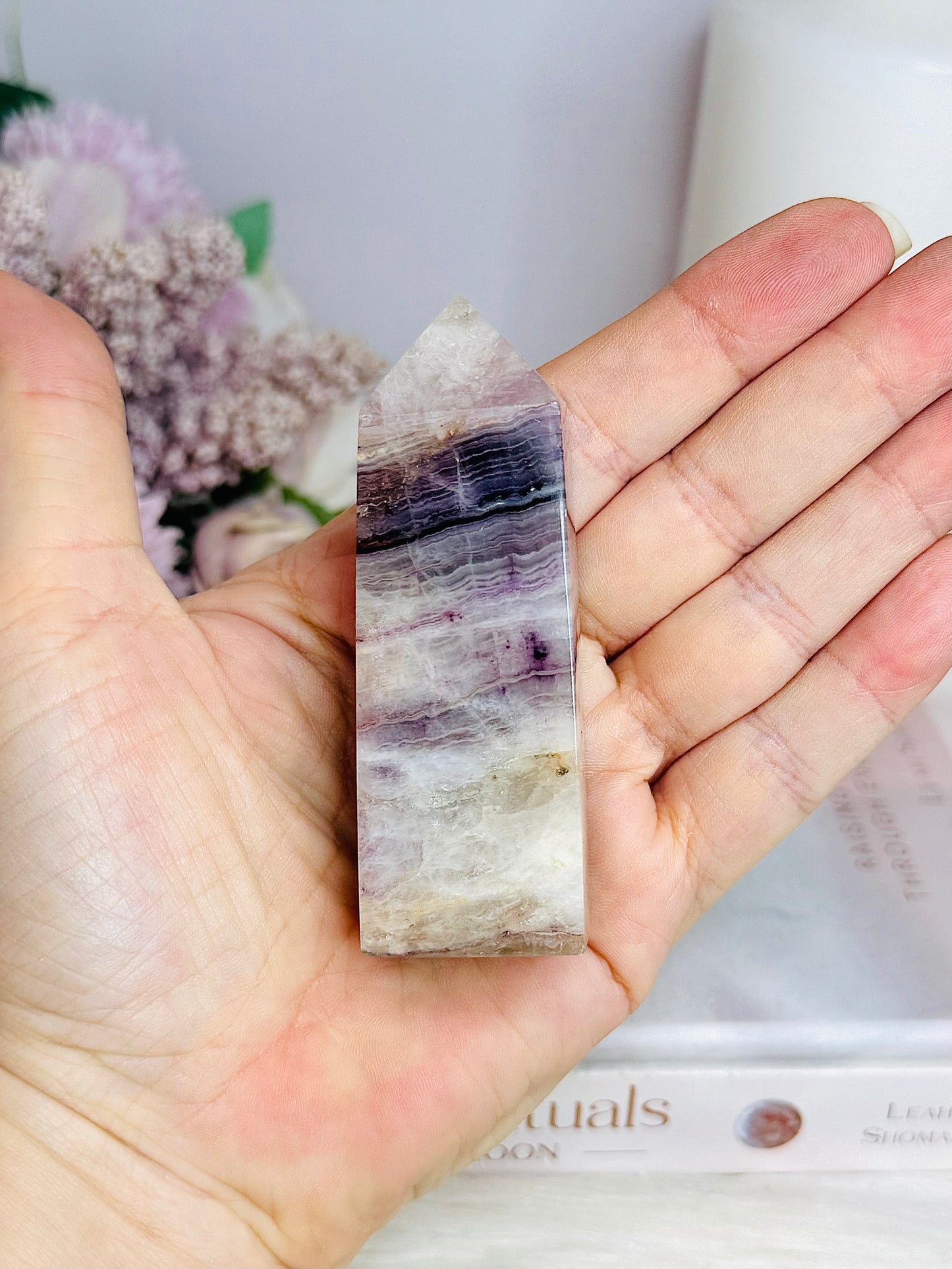 Chunky Purple Fluorite Tower 8.5cm