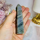 Labradorite Purple Flash Tower 9cm