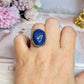 Adjust Lapis Lazuli Silver Ring in Gift Bag