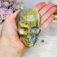 Bumblebee Jasper Carved Skull 8cm 442g